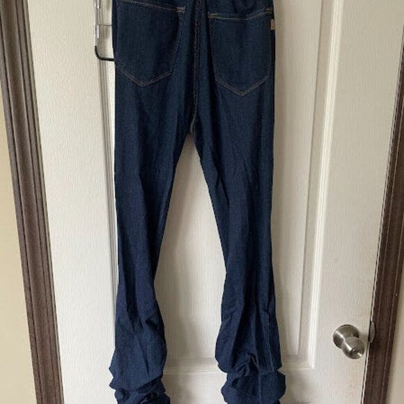 Swank A Posh โThe Costโ Distressed High Waist Jeans | Size Large (10โ12) NWT - Picture 4 of 9